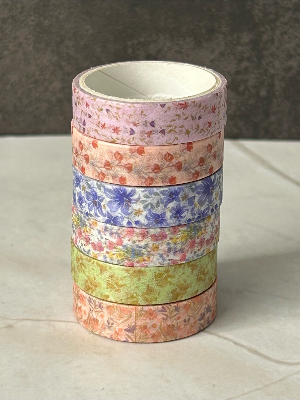 Floral Decorative Washi Tape Set - Multicolor